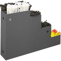 Durham - 10 Compartment Gray Small Parts Cable Tie Rack - Industrial Tool & Supply