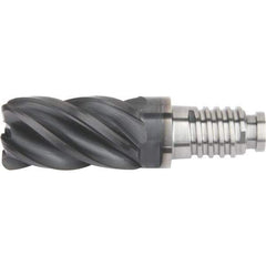 Kennametal - 16" Diam, 24mm LOC, 5 Flute 6mm Corner Radius End Mill Head - Solid Carbide, AlTiN Finish, Duo-Lock 16 Connection, Spiral Flute, 39° Helix - Industrial Tool & Supply