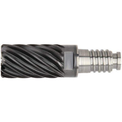 Kennametal - 16" Diam, 24mm LOC, 11 Flute 4mm Corner Radius End Mill Head - Solid Carbide, AlTiN Finish, Duo-Lock 16 Connection, Spiral Flute, 36° Helix - Industrial Tool & Supply