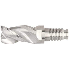 Kennametal - 20" Diam, 30mm LOC, 3 Flute 5mm Corner Radius End Mill Head - Solid Carbide, Uncoated, Duo-Lock 20 Connection, Spiral Flute, 38° Helix, Centercutting - Industrial Tool & Supply