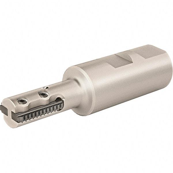 Vargus - 30mm Cut Diam, 80mm Max Hole Depth, 25mm Shank Diam, Internal/External Indexable Thread Mill - Insert Style R25, 4 Inserts, Toolholder Style RTMC, 140mm OAL - Industrial Tool & Supply