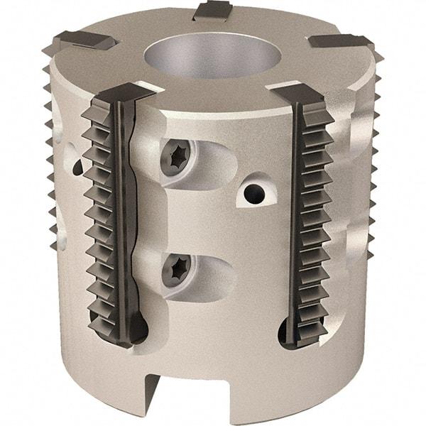 Vargus - 44mm Cut Diam, 200mm Max Hole Depth, 22mm Shank Diam, Internal/External Indexable Thread Mill - Insert Style R25, 6 Inserts, Toolholder Style RTMC-D, 38mm OAL - Industrial Tool & Supply
