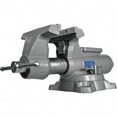Wilton - 8-1/2" Jaw Width, 8-1/2" Opening Capacity, 4-1/2" Throat Depth, Iron Swivel Bench Vise - Double Lockdown Base Attachment, Anvil, 23-39/64" Long x 12-39/64" Wide x 10-19/64" High - Industrial Tool & Supply