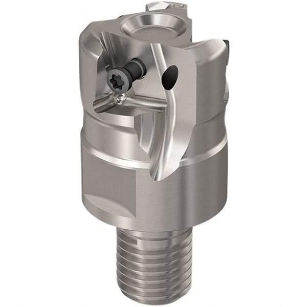 Seco - 1-1/4" Cut Diam, 12mm Max Depth of Cut, 16mm Shank Diam, 40mm OAL, Indexable Square Shoulder Slot Milling End Mill - LOEX12 Inserts, M16 Modular Connection, 90° Lead Angle, Through Coolant, Series 217.94-12 - Industrial Tool & Supply