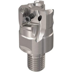 Seco - 1-1/4" Cut Diam, 12mm Max Depth of Cut, 16mm Shank Diam, 40mm OAL, Indexable Square Shoulder Slot Milling End Mill - LOEX12 Inserts, M16 Modular Connection, 90° Lead Angle, Through Coolant, Series 217.94-12 - Industrial Tool & Supply