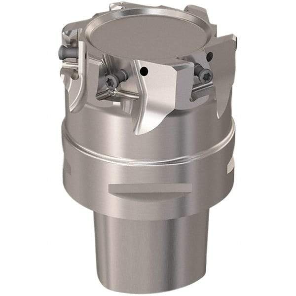 Seco - 66mm Cut Diam, 12mm Max Depth of Cut, 60mm OAL, Indexable Square Shoulder Slot Milling End Mill - LOEX12 Inserts, C6 Modular Connection, 90° Lead Angle, Through Coolant, Series C6-217.94-12 - Industrial Tool & Supply