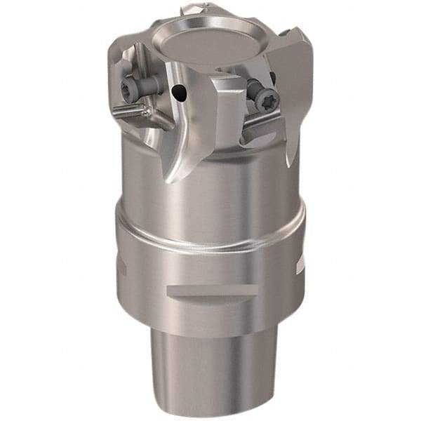 Seco - 44mm Cut Diam, 12mm Max Depth of Cut, 60mm OAL, Indexable Square Shoulder Slot Milling End Mill - LOEX12 Inserts, C4 Modular Connection, 90° Lead Angle, Through Coolant, Series 217.94-12 - Industrial Tool & Supply