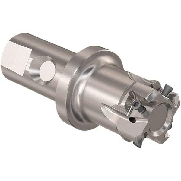 Seco - 40mm Cut Diam, 12mm Max Depth of Cut, 32mm Shank Diam, 120mm OAL, Indexable Square Shoulder Slot Milling End Mill - LOEX12 Inserts, Weldon Shank, 90° Lead Angle, Through Coolant, Series 217.94-12 - Industrial Tool & Supply