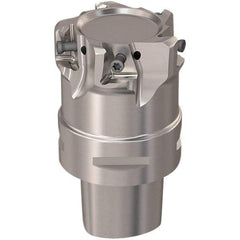 Seco - 54mm Cut Diam, 12mm Max Depth of Cut, 60mm OAL, Indexable Square Shoulder Slot Milling End Mill - LOEX12 Inserts, C5 Modular Connection, 90° Lead Angle, Through Coolant, Series C5-217.94-12 - Industrial Tool & Supply