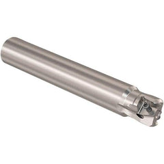 Seco - 1" Cut Diam, 12mm Max Depth of Cut, 1" Shank Diam, 170mm OAL, Indexable Square Shoulder Slot Milling End Mill - LOEX12 Inserts, Straight Shank, 90° Lead Angle, Through Coolant, Series 217.94-12 - Industrial Tool & Supply