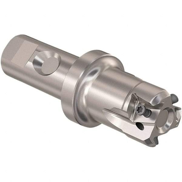 Seco - 32mm Cut Diam, 12mm Max Depth of Cut, 25mm Shank Diam, 110mm OAL, Indexable Square Shoulder Slot Milling End Mill - LOEX12 Inserts, Weldon Shank, 90° Lead Angle, Through Coolant, Series 217.94-12 - Industrial Tool & Supply