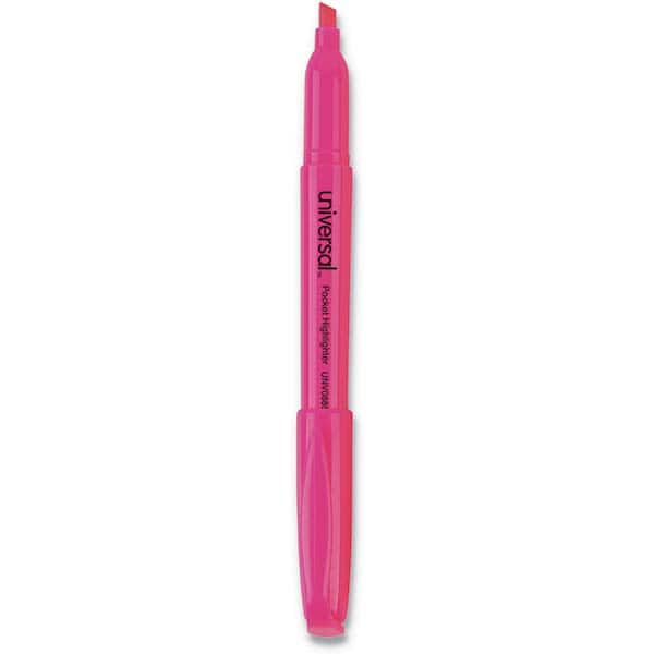 UNIVERSAL - Markers & Paintsticks Type: Highlighters Color: Fluorescent Pink - Industrial Tool & Supply