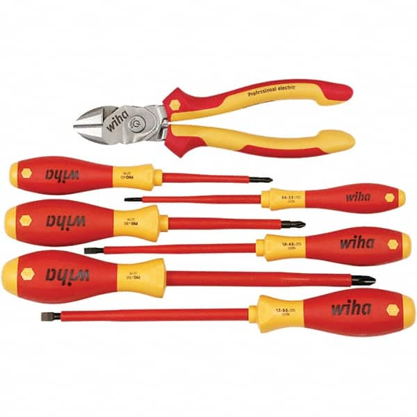 Wiha - 7 Piece Insulated Hand Tool Set - Industrial Tool & Supply