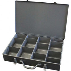Durham - Adjustable Compartment Gray Small Parts Compartment Box - Industrial Tool & Supply