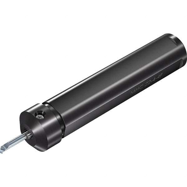 Vargus - Internal Thread, Neutral Cut, 22mm Shank Width x 22mm Shank Height Indexable Threading Toolholder - 110mm OAL, M5/MS5 Insert Compatibility, MHC Toolholder, Series Microscope Round 4 Flats - Industrial Tool & Supply