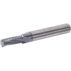 Vargus - 3/8 -16 UN, 6.7mm Cutting Diam, 3 Flute, Solid Carbide Helical Flute Thread Mill - Internal Thread, 19.1mm LOC, 63mm OAL, 8mm Shank Diam - Industrial Tool & Supply