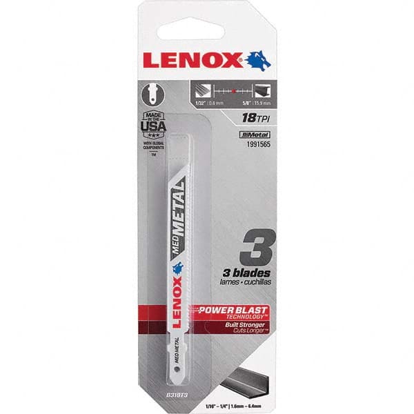 Lenox - Jig Saw Blades Blade Material: Bi-Metal Blade Length (Inch): 3-5/8 - Industrial Tool & Supply