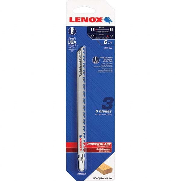 Lenox - Jig Saw Blades Blade Material: Bi-Metal Blade Length (Inch): 6 - Industrial Tool & Supply