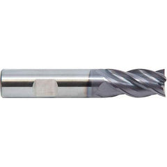 M.A. Ford - 1", 4 Flute, Single End, Solid Carbide, 1/8" Corner Radius End Mill - 4" OAL, 35, 38° Helix, Right Hand Flute, 1-1/2" LOC, Right Hand Cut - Industrial Tool & Supply