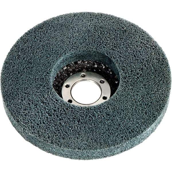 Metabo - 5" Very Fine Grade Zirconia Alumina Deburring Disc - 7/8" Center Hole, Arbor Connection, Gray, 7,950 Max RPM - Industrial Tool & Supply