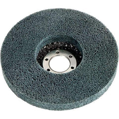 Metabo - 5" Very Fine Grade Zirconia Alumina Deburring Disc - 7/8" Center Hole, Arbor Connection, Gray, 7,950 Max RPM - Industrial Tool & Supply