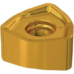 Seco - 218.21230TR MD17 Grade MP3000 Carbide Milling Insert - TiAlN Finish, 6.02mm Thick, 1/2" Inscribed Circle, 1.6mm Corner Radius - Industrial Tool & Supply