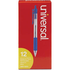 UNIVERSAL - Pens & Pencils Type: Comfort Grip Retractable Pen Color: Blue - Industrial Tool & Supply