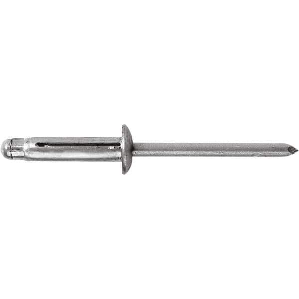 STANLEY Engineered Fastening - Size 5 Dome Head Aluminum Open End Blind Rivet - Aluminum Mandrel, 0.04" to 0.275" Grip, 5/32" Head Diam, 0.165" to 0.177" Hole Diam, - Industrial Tool & Supply