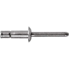 STANLEY Engineered Fastening - Size 8 Dome Head Stainless Steel Structural with Locking Stem Blind Rivet - Stainless Steel Mandrel, 0.08" to 5/8" Grip, 1/4" Head Diam, 0.261" to 0.276" Hole Diam, 0.162" Body Diam - Industrial Tool & Supply