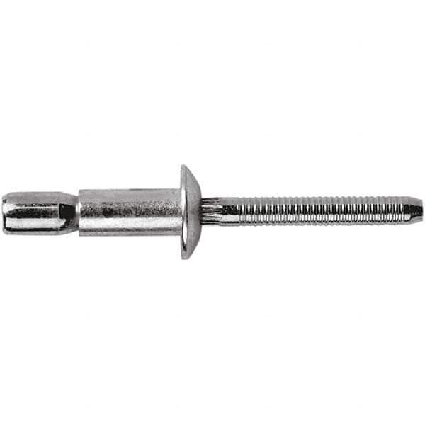 STANLEY Engineered Fastening - Size 8 Dome Head Aluminum Structural with Locking Stem Blind Rivet - Aluminum Mandrel, 0.0799" to 0.6252" Grip, 1/4" Head Diam, 0.261" to 0.276" Hole Diam, 4.11" Body Diam - Industrial Tool & Supply