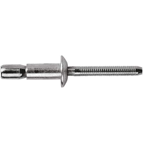 STANLEY Engineered Fastening - Size 6 Dome Head Steel Structural with Locking Stem Blind Rivet - Steel Mandrel, 0.062" to 0.427" Grip, 3/16" Head Diam, 0.194" to 0.204" Hole Diam, 0.114" Body Diam - Industrial Tool & Supply
