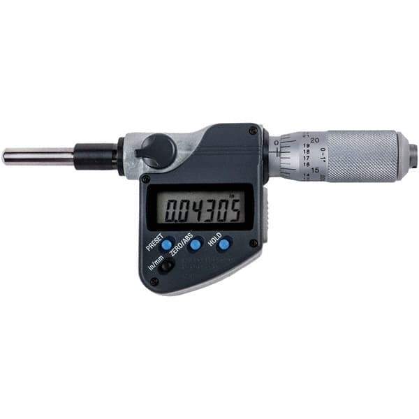 Mitutoyo - Electronic Micrometer Heads Minimum Measurement (Inch): 0 Minimum Measurement (mm): 0.00 - Industrial Tool & Supply