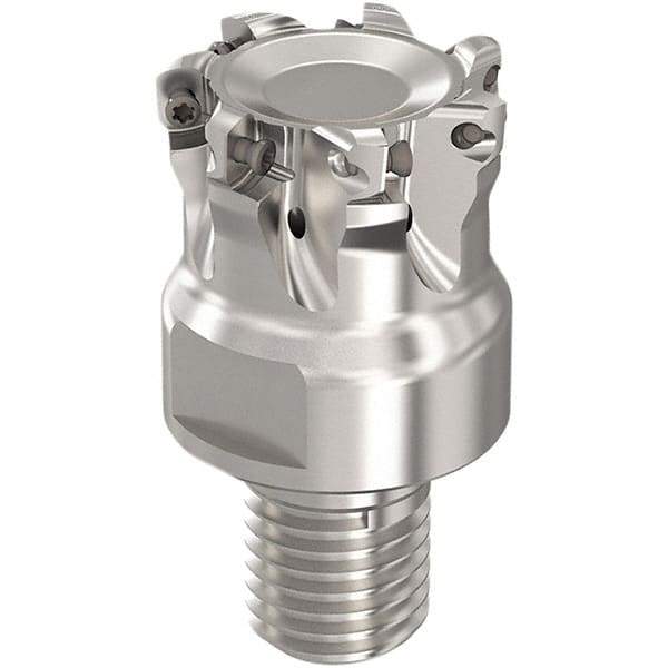 Seco - 30mm Cut Diam, 0.8mm Max Depth, M20 Modular Connection Indexable High-Feed End Mill - Screw Holding Method, LP..06 Insert, R217.21 Toolholder, Through Coolant - Industrial Tool & Supply