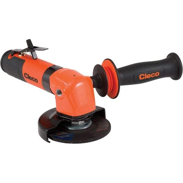 Cleco - 5" Wheel Diam, 12,000 RPM, Pneumatic Angle & Disc Grinder - 5/8-11 Spindle, 37.8 CFM, Rear Exhaust - Industrial Tool & Supply