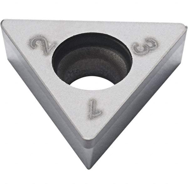 Seco - TCGW1.81.5 Grade CBN010 PCBN Turning Insert - Uncoated, 60° Triangle, 0.016" Corner Radius - Industrial Tool & Supply