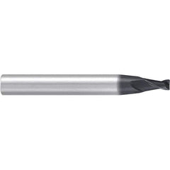 Emuge - 4° Taper Angle per Side, 3mm Small End Diam, 6mm LOC, Solid Carbide 2 Flute Tapered Corner Radius End Mill - AlCr Finish, 63mm OAL, 8mm Shank Diam, Spiral Flute, 30° Helix - Industrial Tool & Supply
