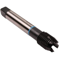 Emuge - M90x3.00 Metric Fine 6HX 10 Flute Nitride/Oxide Finish High Speed Steel Straight Flute Machine Tap - Modified Bottoming, Right Hand Thread, 325mm OAL, 60mm Thread Length - Exact Industrial Supply