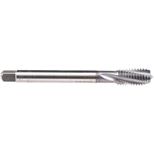 Emuge - 7/16-14 UNC 4 Flute BT Modified Bottoming Spiral Flute Tap - High Speed Steel, TiCN Finish, 3.937" OAL, Right Hand Flute, Right Hand Thread, Series CU459600 - Industrial Tool & Supply