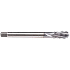 Emuge - 7/16-14 UNC 4 Flute BT Modified Bottoming Spiral Flute Tap - High Speed Steel, TiCN Finish, 3.937" OAL, Right Hand Flute, Right Hand Thread, Series CU459600 - Industrial Tool & Supply