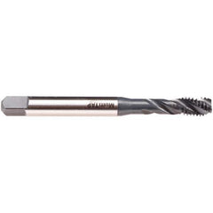 Emuge - #5-44 UNF 3 Flute 2B/3B Modified Bottoming Spiral Flute Tap - High Speed Steel, NE2 Finish, 2.205" OAL, Right Hand Flute, Right Hand Thread, Series BU533200 - Exact Industrial Supply