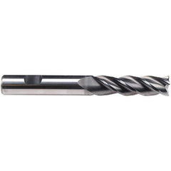 Emuge - 3/4" Diam, 2-1/4" LOC, 4 Flute Solid Carbide Roughing & Finishing End Mill - CrN Finish, 5" OAL, 3/4" Shank Diam, Weldon Shank, 38° Helix, Centercutting, Stub Length - Industrial Tool & Supply
