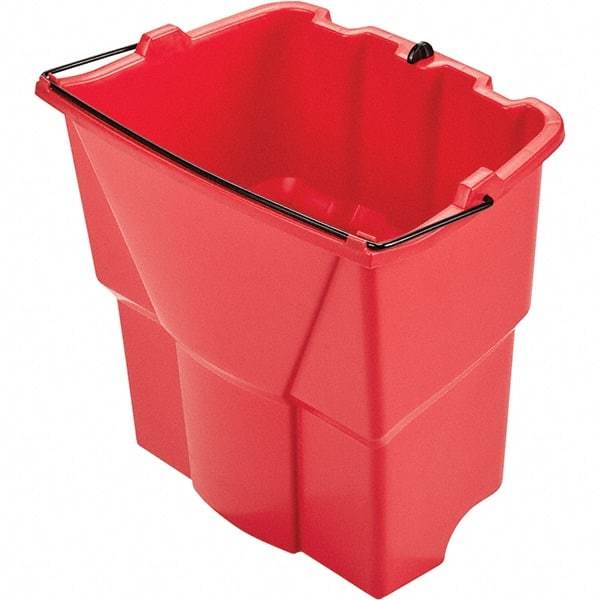 Rubbermaid - 35 Qt Plastic Bucket - 15.2" Long x 14" High x 9.8" Wide, Red - Industrial Tool & Supply