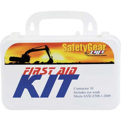 Industrial First Aid Kit: 51 Pc, for 10 People Includes Plastic Container