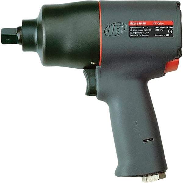 Ingersoll-Rand - 1/2" Drive, 9,500 RPM, 600 Ft/Lb Torque Impact Wrench - Pistol Grip Handle, 1,250 IPM, 23 CFM, 90 psi, 1/4" NPTF Inlet - Industrial Tool & Supply