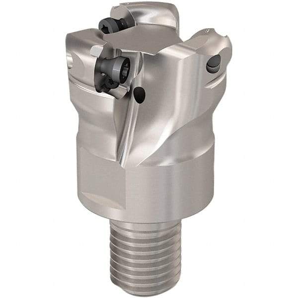 Seco - 26.1mm Cutting Diam, 6mm Max Depth of Cut, Modular Connection Indexable Copy End Mill - 3 Inserts, RP.. 1204 Insert, 217.29I-06 Toolholder, Steel, Through Coolant - Industrial Tool & Supply