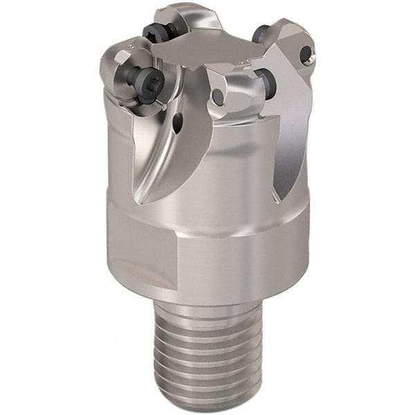 Seco - 28mm Cutting Diam, 6mm Max Depth of Cut, Modular Connection Indexable Copy End Mill - 4 Inserts, RP.. 1204 Insert, 217.29-06 Toolholder, Steel, Through Coolant - Industrial Tool & Supply