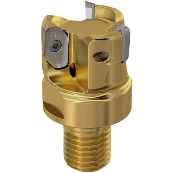 Seco - 1-1/2" Cutting Diam, 7.5mm Max Depth of Cut, Modular Connection Indexable Copy End Mill - 3 Inserts, XP.. 12 Insert, 217.97-12 Toolholder, Steel, Through Coolant - Industrial Tool & Supply