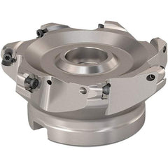 Seco - 100mm Cut Diam, 6mm Max Depth, 32mm Arbor Hole, 7 Inserts, RP..1204 Insert Style, Indexable Copy Face Mill - R220.29 Cutter Style, 8,400 Max RPM, 63mm High, Through Coolant, Series R220.29 - Industrial Tool & Supply