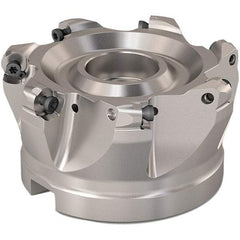 Seco - 80mm Cut Diam, 6mm Max Depth, 32mm Arbor Hole, 7 Inserts, RP..1204 Insert Style, Indexable Copy Face Mill - R220.29 Cutter Style, 9,200 Max RPM, 50mm High, Through Coolant, Series R220.29 - Industrial Tool & Supply