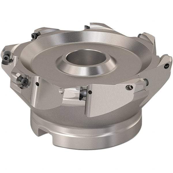 Seco - 125mm Cut Diam, 6mm Max Depth, 40mm Arbor Hole, 8 Inserts, RP..1204 Insert Style, Indexable Copy Face Mill - R220.29 Cutter Style, 7,600 Max RPM, 63mm High, Through Coolant, Series R220.29 - Industrial Tool & Supply